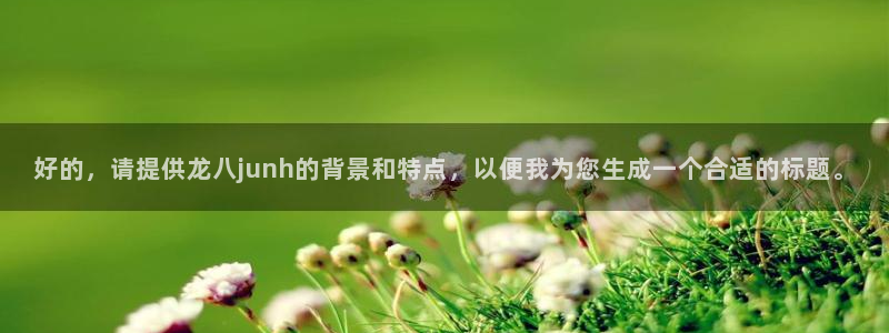 开丰娱乐主管：好的，请提供龙八junh的背景和特点，以便我为您生成一个合适的标题