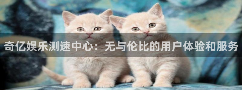 开丰娱乐3：奇亿娱乐测速中心：无与伦比的用户体验和服务