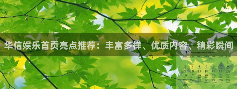 开丰娱乐2官网：华信娱乐首页亮点推荐：丰富多样、优质内容、精彩瞬间