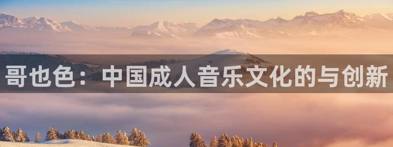 开丰娱乐app最新版：哥也色：中国成人音乐文化的与创新